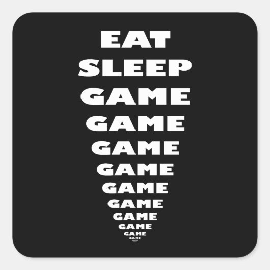 Sticker Carré Drôle 'Mangez Le Jeu Du Sommeil...' (Devant)