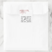 Sticker Carré Drôle Mariage M. Right Toujours Mme Right Game Ove (Sac)