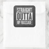Sticker Carré Drôle Massage Thérapie Cadeau Client (Sac)