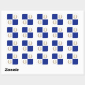 Sticker Carré Drôle Modèle photo de baseball (Feuille)