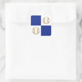 Sticker Carré Drôle Modèle photo de baseball (Sac)