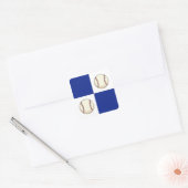 Sticker Carré Drôle Modèle photo de baseball (Enveloppe)