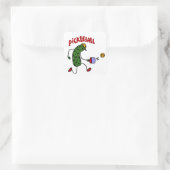 Sticker Carré Drôle Pickleball Jouer Pickleball Action Design (Sac)