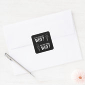 Sticker Carré Drôle programmeur de codage cadeau pour Geek (Enveloppe)