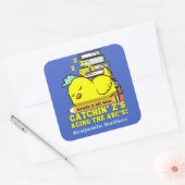 Sticker Carré Drôle Retourner à l'école Nom de la classe Dormir  (Enveloppe)