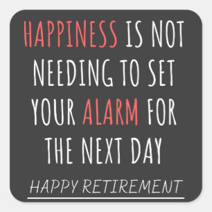 Sticker Carré Drôle retraite de collègue