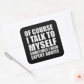 Sticker Carré Drôle sarcastique citant sarcasme humour (Enveloppe)