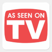 Sticker Carré Drôle vu à la télé (Devant)