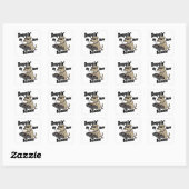 Sticker Carré Droppin' My New Release Chien Hip-Hop (Feuille)