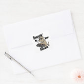 Sticker Carré Droppin' My New Release Chien Hip-Hop (Enveloppe)
