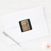 Sticker Carré Dropping Rocks, Manesse de Codex du XIVe siècle (Enveloppe)