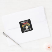 Sticker Carré Drummer I Destruction Silence Drum (Enveloppe)