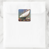 Sticker Carré Dry Dock par John Atherton (Sac)