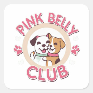 Sticker Carré du Club de Belly Rose