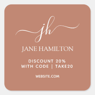 Sticker Carré du code de remise du sceller d'envel