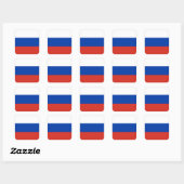 Sticker Carré du drapeau russe (Feuille)