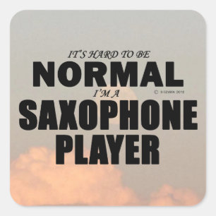 Sticker Carré du lecteur de saxophone normal