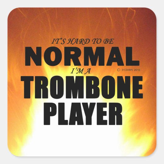 Sticker Carré du lecteur Trombone normal (Devant)