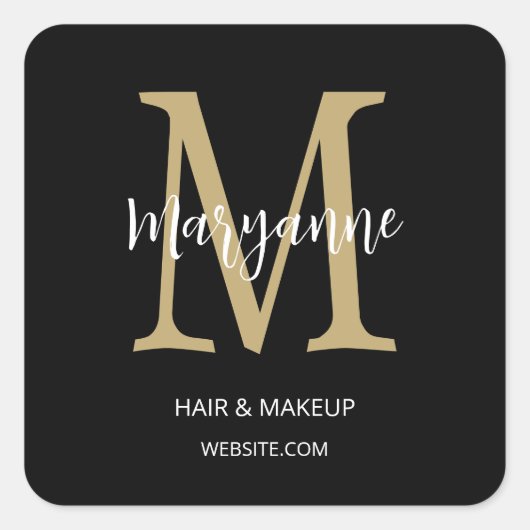 Sticker Carré du logo Monogram Business (Devant)