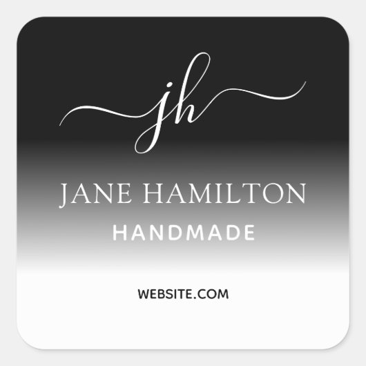 Sticker Carré du logo Monogram Business (Devant)