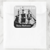 Sticker Carré Du Loot Piraté de.... (Sac)