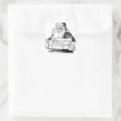 STICKER CARRÉ du Père Noël ENVELOPPE (Sac)