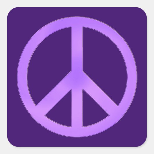 Sticker Carré du symbole de paix Lavender (Devant)