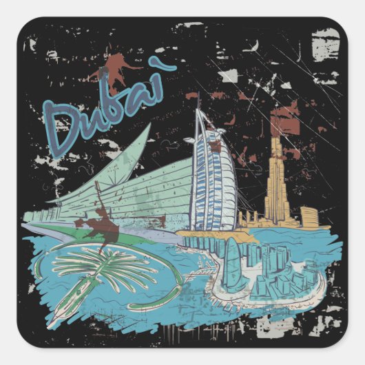 Sticker Carré Dubaï (Devant)