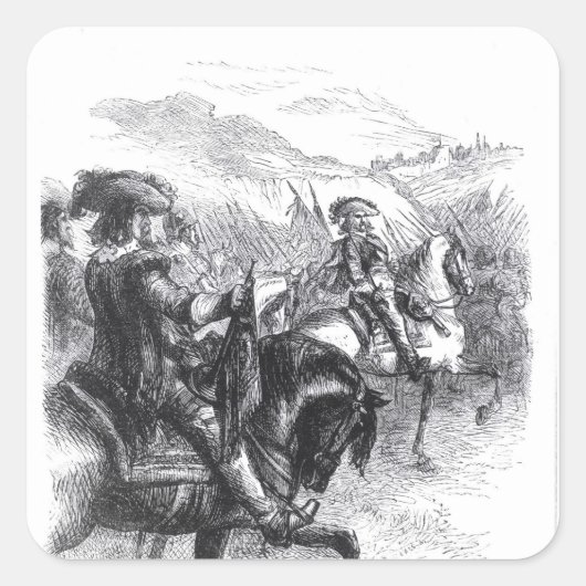 Sticker Carré Duc de Monmouth Avance sur Taunton (Devant)