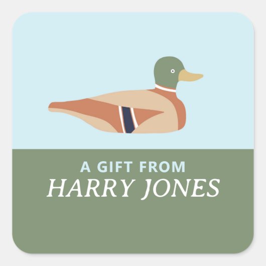 STICKER CARRÉ DUCK DECOY (Devant)