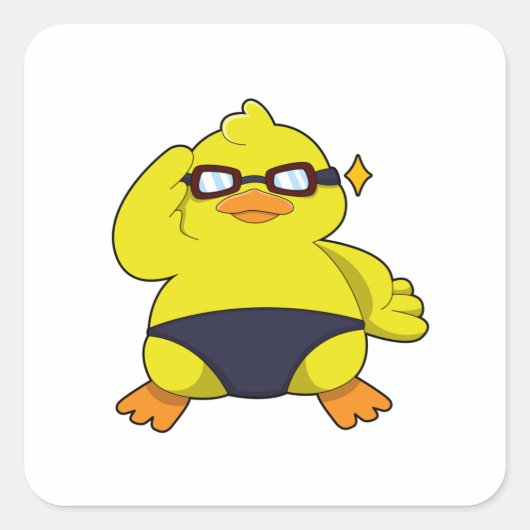 Sticker Carré Duck with Sung (Devant)