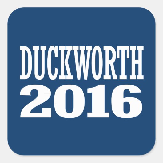 Sticker Carré Duckworth - Tammy Duckworth 2016 (Devant)