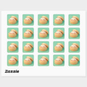 Sticker Carré Dumpling vape Clay heureux (Feuille)