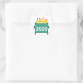Sticker Carré Dumpster Fire 2020 drôle (Sac)