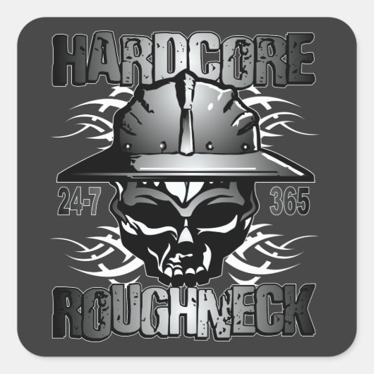 STICKER CARRÉ DUR À CUIR HARDCORE (Devant)