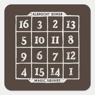 Sticker Carré Durer Magic Carré math Nerd