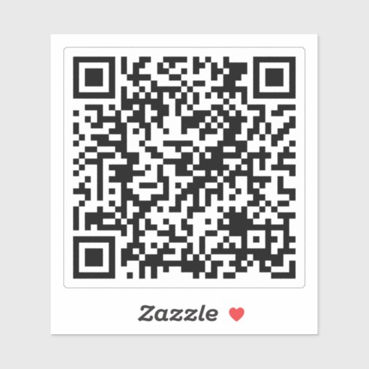 Sticker Carré d'URL personnalisé de code QR personnalisé (Feuille)