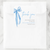Sticker Carré Dusty Blue Bow Elle organise une fête de mariage S (Sac)