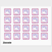 Sticker Carré Dusty Blue Glitter Berry Merci 16ème (Feuille)