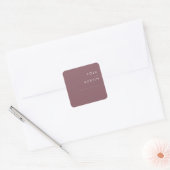 Sticker Carré Dusty Boho | Enveloppe Mariage violet (Enveloppe)