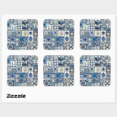 Sticker Carré Dutch Delft (Feuille)