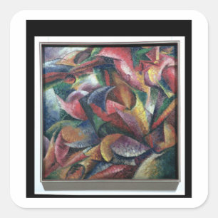 Sticker Carré Dynamisme du corps, 1913 (huile sur la toile)