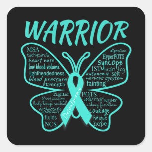 Sticker Carré Dysautonomia Sensibilisation POTS HyperPOTS NCS Wa