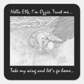 STICKER CARRÉ E14 RENTREZ-VOUS À LA MAISON SUR LE FAITES-MOI CON (Devant)