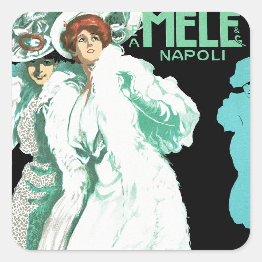 Sticker Carré E. A. Mele ~ Femmes en blanc (Devant)