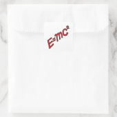 Sticker Carré E = mc² – Mode Génie Activé (Sac)