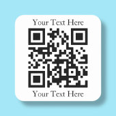 Sticker Carré Easily Upload Your Own QR Code & Add Text