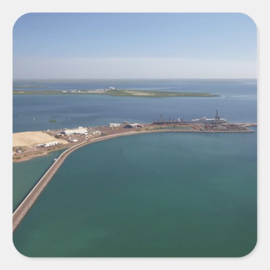 Sticker Carré East Arm Port, Darwin Harbour (Devant)