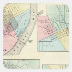 Sticker Carré East St Louis, Mt Carmel, Jerseyville et Mendota