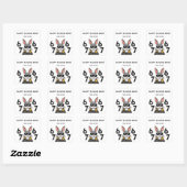 Sticker Carré Easter 67 Six Seven Fun Cool Boys School Class (Feuille)